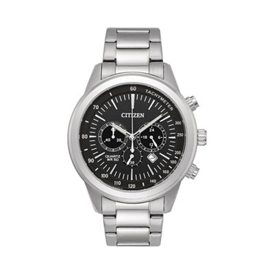 Mens bracelet stainless steel chronograph watch an8150-56e